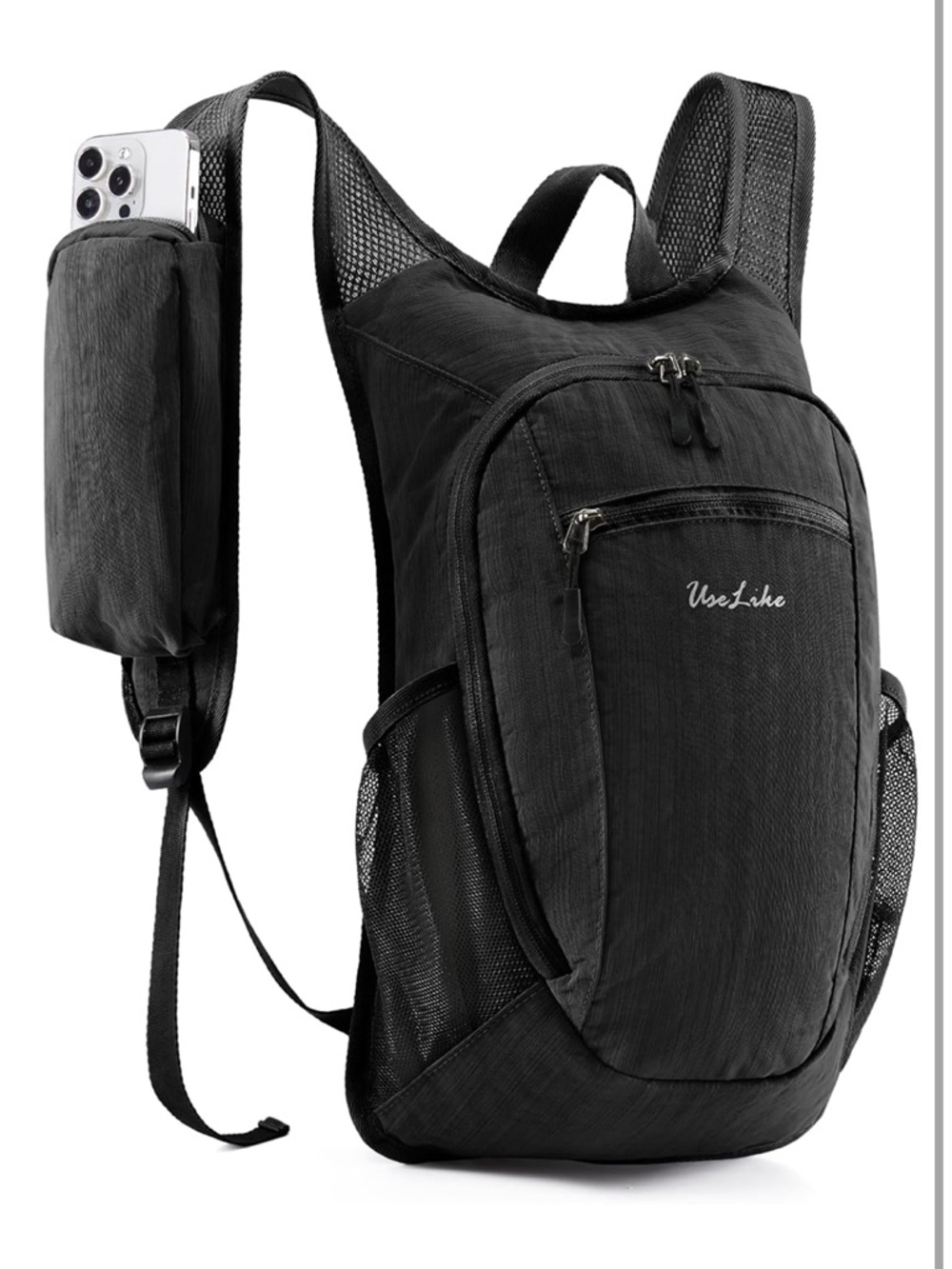 10L Small Hiking Backpack Travel Daypack Lightweight Packable Back Pack Black
